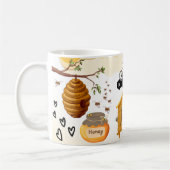 Save the Bees Inspirational Bee Honey Lover Gift  コーヒーマグカップ (左)