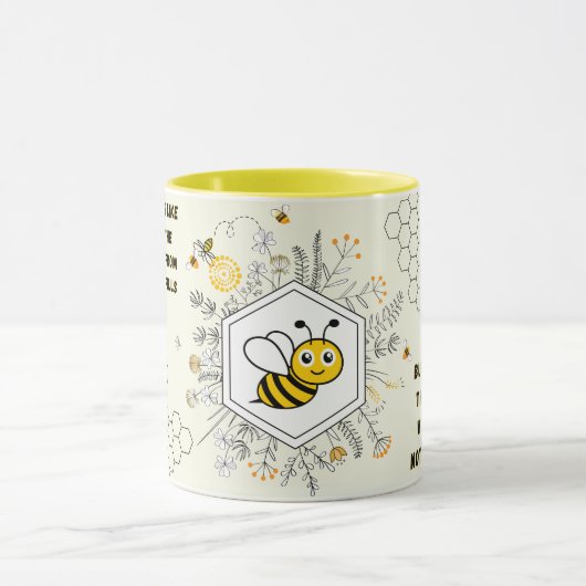Save the Bees Inspirational Bee Honey Lover Gift  マグカップ (中央)