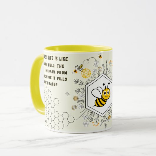 Save the Bees Inspirational Bee Honey Lover Gift  マグカップ (正面左)