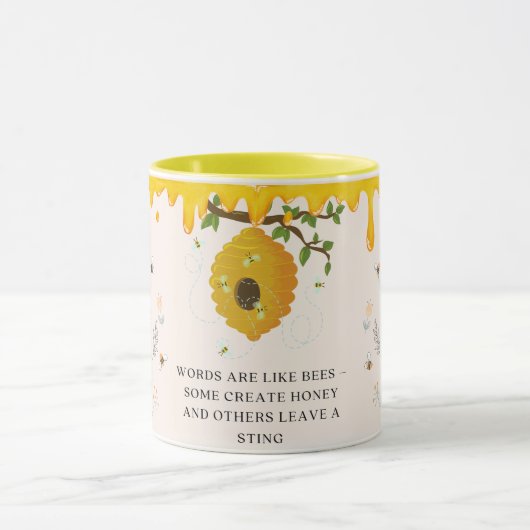 Save the Bees Inspirational Bee Honey Lover Gift マグカップ (中央)