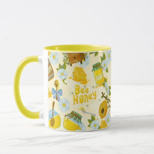 Save the Bees Inspirational Bee Honey Lover Gift  マグカップ (左)