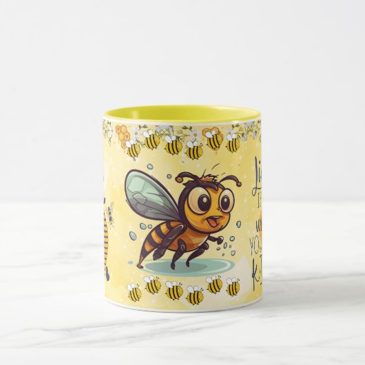Save the Bees Inspirational Bee Honey Lover Gift  マグカップ (中央)
