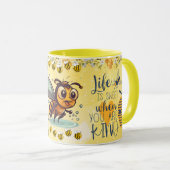 Save the Bees Inspirational Bee Honey Lover Gift  マグカップ (正面右)