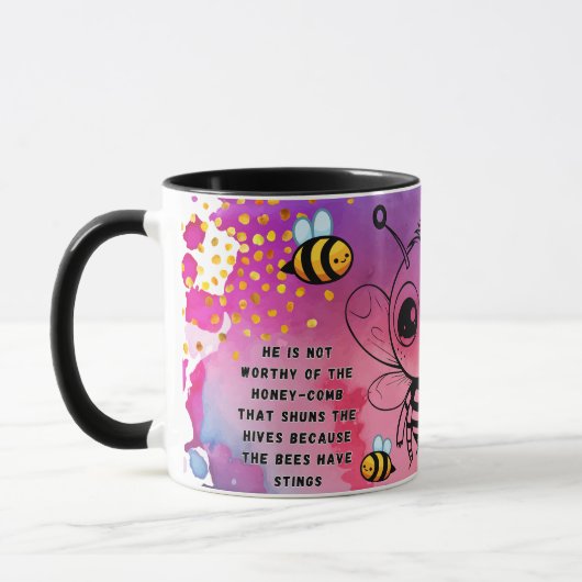 Save the Bees Inspirational Bee Honey Lover Gift マグカップ (左)