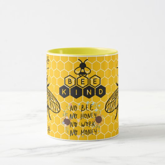 Save the Bees Inspirational Bee Honey Lover Gift  マグカップ (中央)