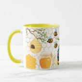 Save the Bees Inspirational Bee Honey Lover Gift  マグカップ (左)