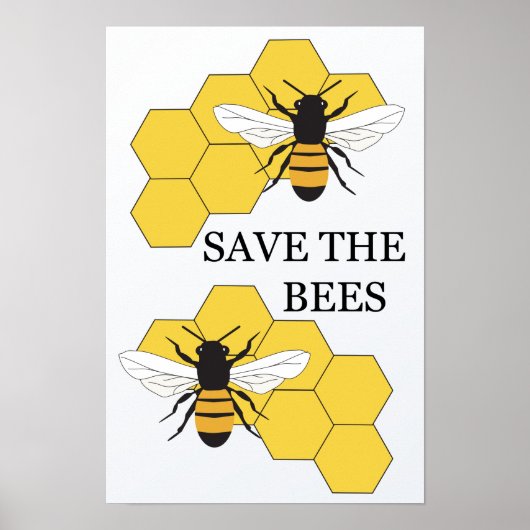 Save the Bees Inspirational Poster ポスター (正面)