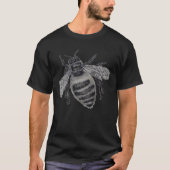 Save the Bees: Realistic Hand-Drawn Honey Bee Art Tシャツ (正面)