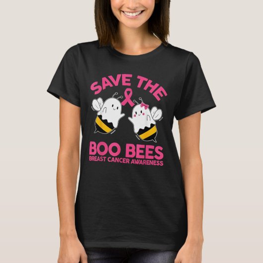 Save The Boobees Boo Bees Breast Cancer Halloween  Tシャツ (正面)