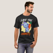 Save The Carrot Save The Bunnies Vegetable Carrots Tシャツ (正面フル)
