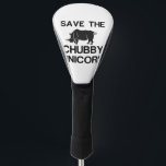 SAVE THE CHUBBY UNICORN RHINO ゴルフヘッドカバー<br><div class="desc">Cool,  Comic,  Love,  Funny,  Coupes,  Vintage sports,  Retro,  Party,  Cute,  Christmas,  Nerd,   humor,  Geek,  Hipster</div>