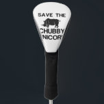 SAVE THE CHUBBY UNICORN RHINO ゴルフヘッドカバー<br><div class="desc">Cool,  Comic,  Love,  Funny,  Coupes,  Vintage sports,  Retro,  Party,  Cute,  Christmas,  Nerd,   humor,  Geek,  Hipster</div>
