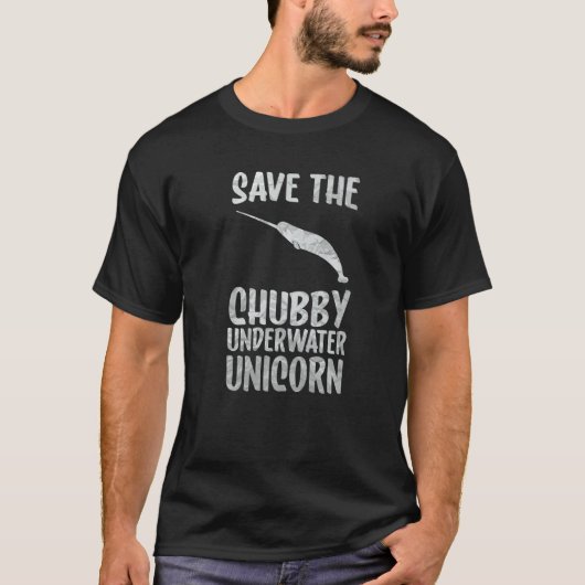 save the chubby unicorn Save The Narwhals Tシャツ (正面)