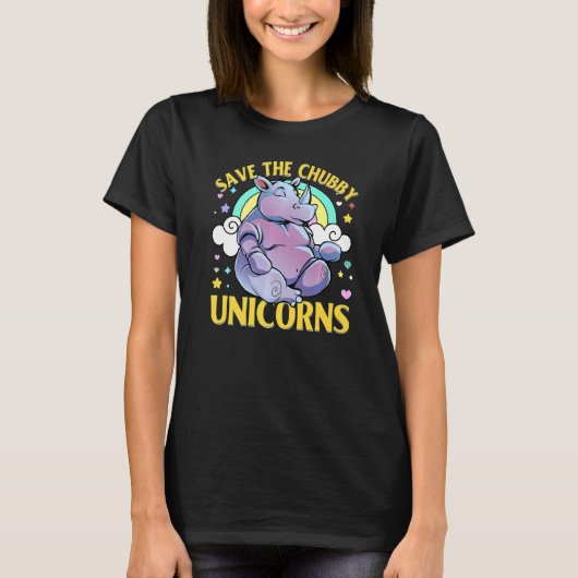 Save The Chubby Unicorn Tシャツ (正面)