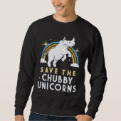 Save the chubby Unicorns スウェットシャツ (正面)