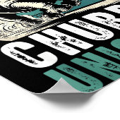 Save The Chubby Unicorns Funny Retro Rhino Animal  ポスター (角)