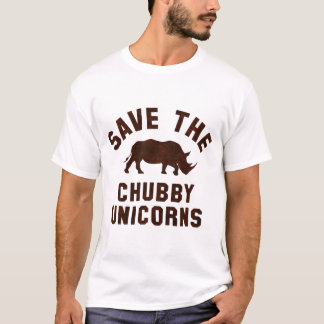 Save the Chubby Unicorns Funny Rhino Graph Tシャツ