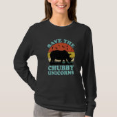 Save The Chubby Unicorns Rhino Animal Rights Acti Tシャツ (正面)