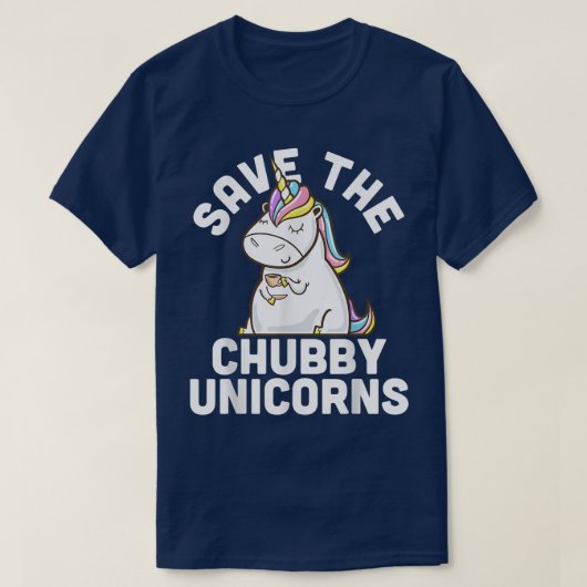 Save The Chubby Unicorns  Tシャツ (デザイン正面)