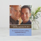 Save the Dateのお知らせ {カラーブロック} 招待状 (スタンド正面)