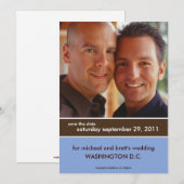 Save the Dateのお知らせ {カラーブロック} 招待状 (正面/裏面)