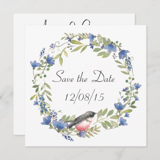 Save the Dateのお知らせ 招待状 (正面/裏面)