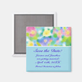 'Save the Date'マグネット、春の花 マグネット (正面/裏面)