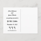 Save the Dateヴィンテージ鍵West Florida ポストカード (裏面)