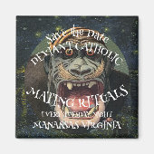 SAVE THE DATE でんぐり返し カトリックの交尾儀礼 マグネット (正面)