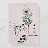 Save the Date の招待状 招待状 (正面/裏面)