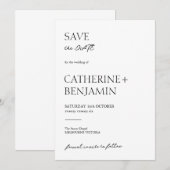 「Save the Date」は、時代を超える魅力とエレガンスを備えたデザインです セーブザデート (正面/裏面)
