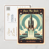 Save the Date | アラバマ州 ウェディング 招待 ポストカード (正面/裏面)