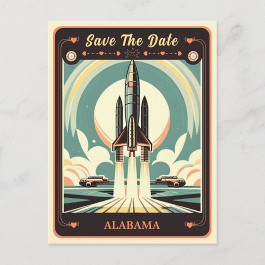 Save the Date | アラバマ州 ウェディング 招待 ポストカード (正面)