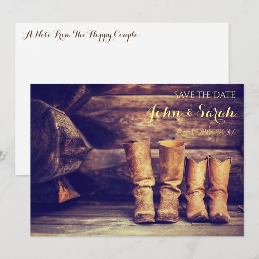 Save The Date - ウェスト 招待状 (正面/裏面)