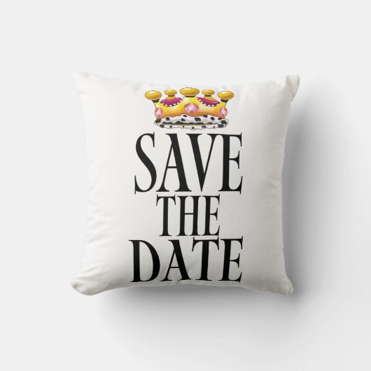 Save the Date ウェディングクラウン クッション (正面)