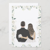 Save the Date ウェディング カップル 招待状 (正面/裏面)