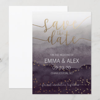 Save the Date ウォーターカラー招待状 招待状