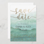 Save the Date ウォーターカラー招待状 招待状 (正面/裏面)