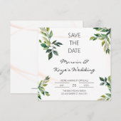 Save the Date エレガントな結婚式の招待状 招待状 (正面/裏面)