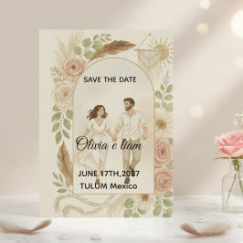 Save the Date: オリビア & リアム 招待状
