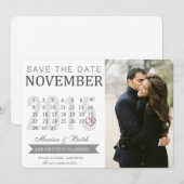 Save the Date カレンダー アナウンスメント | 結婚式 セーブザデート (正面/裏面)