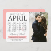 Save the Date カレンダー アナウンスメント | 結婚式 セーブザデート (正面/裏面)