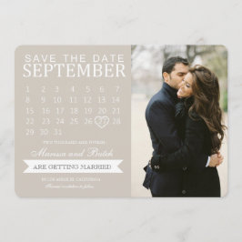 Save the Date カレンダー アナウンスメント | 結婚式 招待状