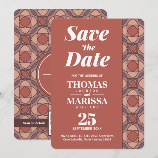 Save The Date カード (正面/裏面)