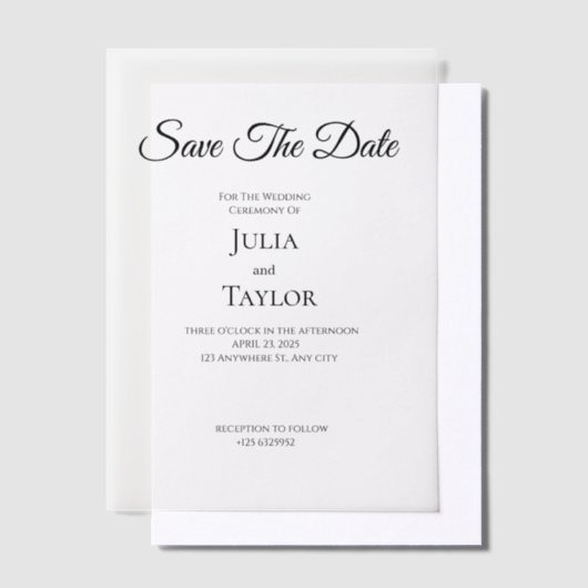 Save the Date カード (オフセット)