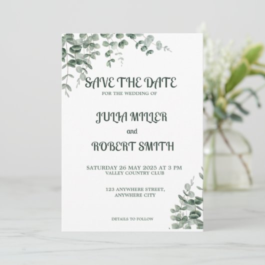 Save The Date カード (スタンド正面)