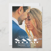 Save the Date カード | 映画のポスター写真招待状 (正面)