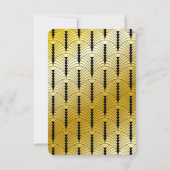 Save the Date ガツビー ウェディング アートデコ ゴールド ブラック セーブザデート (裏面)