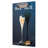 Save the Date ガラスと金の指輪 クリップボード (左)