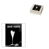 Save the Date ガラスと金の指輪 ラバースタンプ (押印)